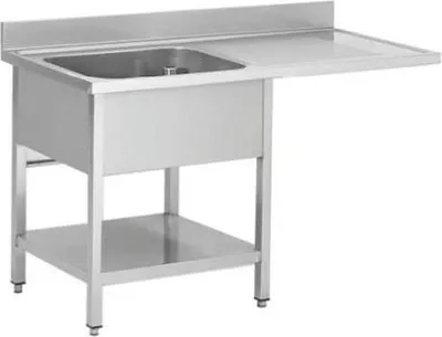 Immagine prodotto di Lavello centrale in acciaio inox, una vasca a sinistra, 120 x 70 cm
