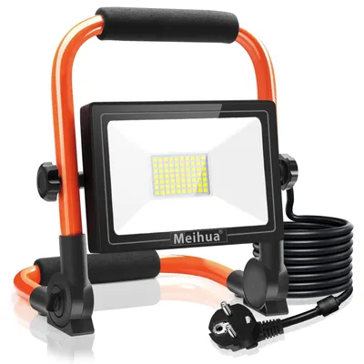 LED-Baustrahler 60W 5200LM 6500K IP66 wasserdicht 3,5M Kabel