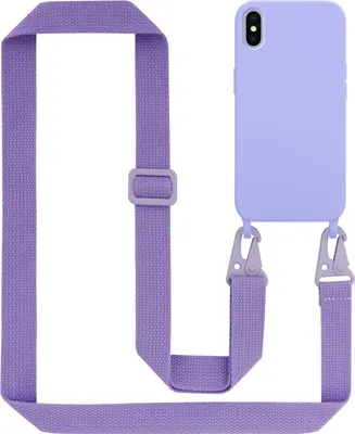 Obrázek produktu pro Cadorabo Ochranné pouzdro pro Apple iPhone X / XS Case ve fialové barvě Pouzdro na mobilní telefon s řetízkem Délka nastavitelného řemínku na kabel