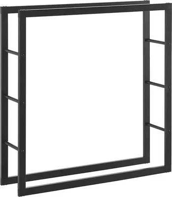 Produktbild von Famanu Feuerholzregal Metall für Innen und Außen - 100x100x25cm