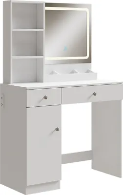 Obrázek produktu pro Toaletní stolek Vicco Silvia Bílá 90 cm se zrcadlem, Model 51846