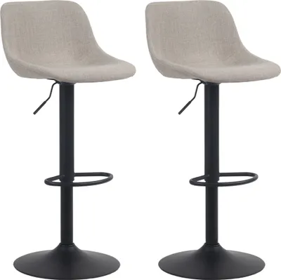 Produktbild von 2er Set Barhocker HLO-CP274 Stoff taupe
