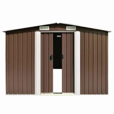 Immagine prodotto di vidaXL Casetta da giardino 257x298x178 cm in metallo marrone
