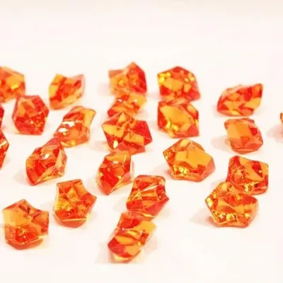 Produktbild von 40 Dekosteine Rohkristall/Eis Optik | ca. 2 cm Orange