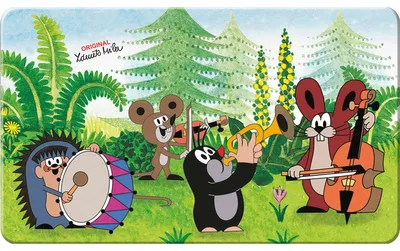 Image de Der kleine Maulwurf Frühstücksbrettchen Musiker