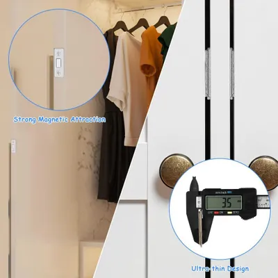 Produktbild von Ultradunne Türmagneten Set - selbstklebend und stark für Schranktüren und Möbel