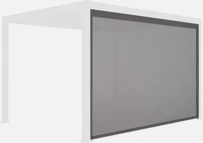 Immagine prodotto di Tenda laterale avvolgibile alluminio e textilene per pergola, 4m , Antracite