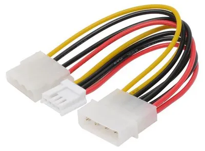 Produktbild von Stromkabel St 5,25"/Buchse 3,5"+Buchse 5,25" 0,2m