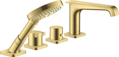 Produktbild von 4-Loch Fliesenrandarmatur AXOR CITTERIO E DN 15, mit Thermostat brushed brass brushed brass