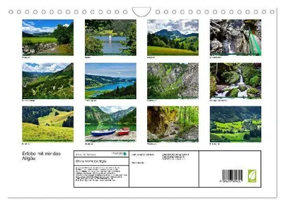 Produktbild von Erlebe mit mir das Allgäu (Wandkalender 2026 DIN A4 quer), CALVENDO Monatskalender