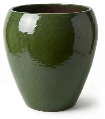 Produktbild von Provencelia Keramik Pflanzkübel Lafontaine Grün, Ø52 x H52 cm, frostbeständig, handgefertigt, glasiert, Outdoor, Garten, Terrasse, winterfest