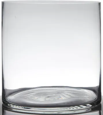 Produktbild von INNA-GLAS Teelichthalter Zylinder Sansa Earth, klar, 25cm, Ø25cm - Kerzenglas