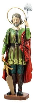 Harzfigur San Isidro Labrador, handbemalt, 15 cm