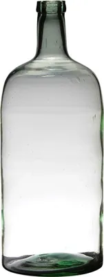 Produktbild von INNA-Glas Glasflasche NIRAN, recycelt, klar-grün, 50cm, Ø19cm - Deko Flasche
