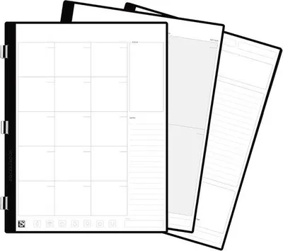 Produktbild von Famanu Planer monatlich/wöchentlich - 20 Blätter für Aufgabenlisten und Kalender