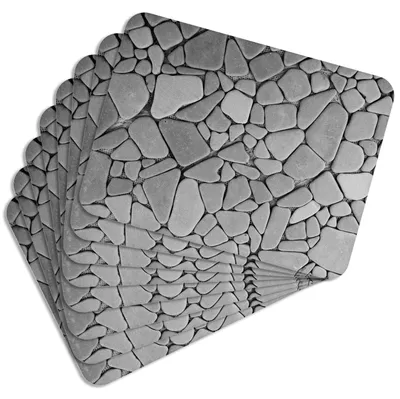 Produktbild von MG Design Set aus 8 Kork-Platzsets - Stone - 30 x 40 cm - hitzebeständig & abwischbar, mit Korkrückseite