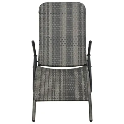 Zdjęcie produktu dla VidaXL 48128, Lounge, Obite siedzisko, Technorattan, Stal, Szary, 610 mm, 1410 mm