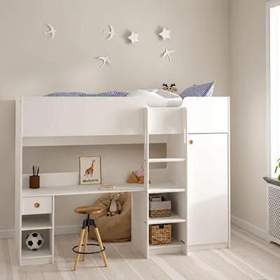 Produktbild von Laliso - Schlafzimmer-Set, 203x104x150h cm Weiß, eine Schublade