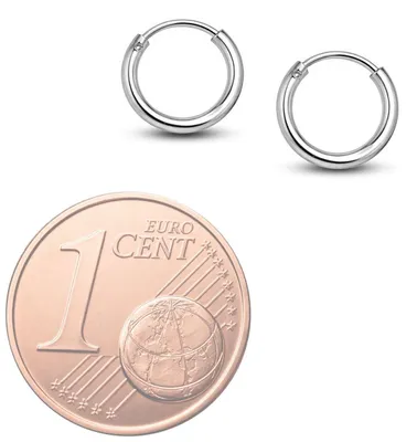 Produktbild von Creolen aus 925 Sterling Silber; Silbercreolen in der Größe - 8 mm