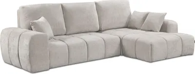 Immagine prodotto di Divano letto angolare destro in tessuto ciniglia "Verneuil" - 3 posti - Beige