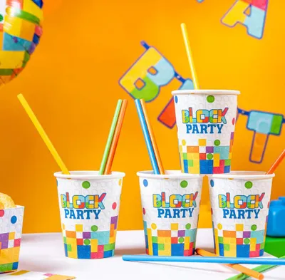 Produktbild von Pappbecher Blöcke Geburtstag 200ml 6St.
