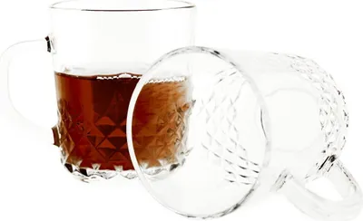 Zdjęcie produktu dla Almina Sefa zestaw sześciu przezroczystych szklanek 230 ml do herbaty, kawy, soku
