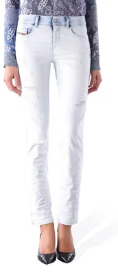 Produktbild von Diesel Sandy 0674A Stretch Damen Jeans Hose Slim Straight
