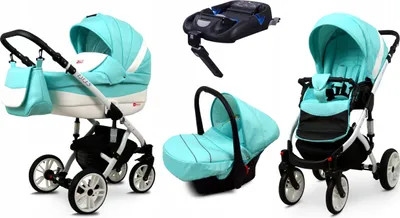 Immagine prodotto di BabyLux® Lilly | Set gatto 4in1 | Menta | Combi gatto | Set gatto | Isofix-Basiss
