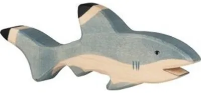Produktbild von Holztiger Holz Hai Spielfigur handgefertigt und kindersicher