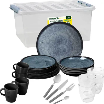 Produktbild von BRUNNER Camping Geschirr Set 4 Personen | Anti-Slip | All Inclusive VENETIAN, 36-tlg.