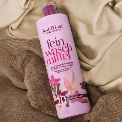 Productafbeelding van Jean & Len Zacht Wasmiddel voor Wol & Fijne Was met Violet & Jasmijn 1000 ml