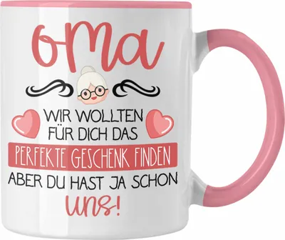 Produktbild von Trendation - Beste Oma Geschenk Tasse Geburtstagsgeschenk Enkel Geschenkideen Lustig Geburtstag (Rosa)