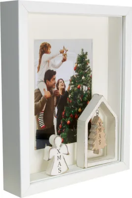 Produktbild von BD ART Box 3D 30x40 cm Objektrahmen Bilderrahmen, Quadratische Weiß zum befüllen, tiefer für objekte, suvenirs 3 cm, für Wandbehang oder Desktop