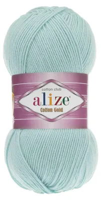 100g Strickgarn Alize Cotton Gold Uni Klassikgarn Häkelgarn lichtgrün