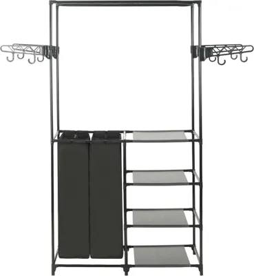 Immagine prodotto di Appendiabiti Acciaio e Tessuto non Tessuto 87x44x158 cm Nero