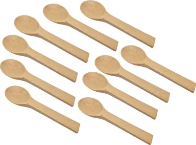 Zdjęcie produktu dla zestaw 10 sztuk ŁYŻKA łyżeczka DREWNIANA 12cm warszawska BUKOWA
