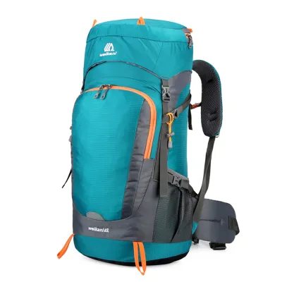 Produktbild von 65L Wasserfester Wanderrucksack mit Regenschutz Outdoor Sport Travel Daypack fuer Camping Klettern Bergsteigen