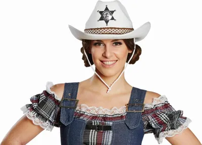 Produktbild von Mottoland Faschingskostüm Cowboyhut Texas weiß, Größe STD, Farbe weiß