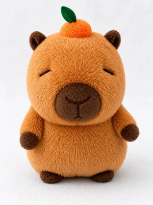 Produktbild von Capybara mit Mandarine auf dem Kopf Kuscheltier 20 cm Plüsch Capybara Stofftier Weiche Kawaii Capybara Geschenk für Kinder