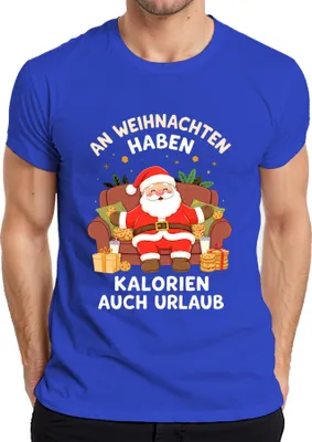 Zdjęcie produktu dla Calories Have Holiday Ojciec Boże Narodzenie Ciasteczka Boże Narodzenie Śmieszna koszulka męska, Niebieski, XXL