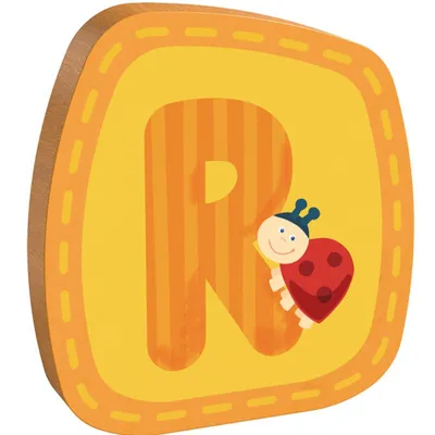 Produktbild von HABA Holzbuchstabe R, Buchstaben, Türschild, Wand, Dekoration, Kinderzimmer, Kind, Baby, 302463