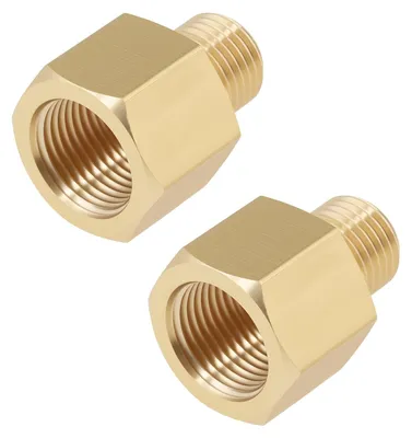 Messing-Adapter M10x1.0 auf M12x1.0, 2 Stück, für Rohrleitungen
