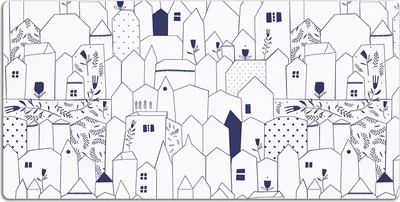Produktbild von Schreibtischmatte Tischunterlage 120x60 cm Mauspad - Stadt zeichnen