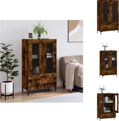 Immagine prodotto di vidaXL Credenza rovere affumicato 69,5x31x115 cm materiale a base di legno - Credenze