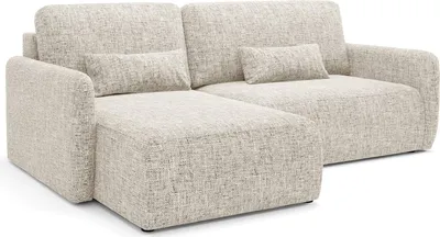 Produktbild von Pagno - Schlafsofa mit Ottomane, 207x148 cm Beige, Stauraum