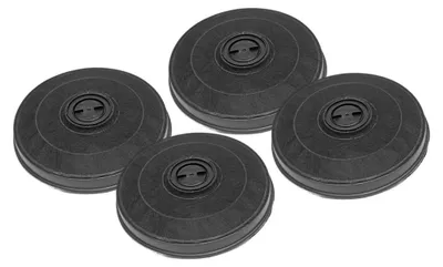 Produktbild von 4er Set Ersatzkohlefilter für Siemens LZ27001 Aktivkohlefilter passend für Dunstabzugshauben LU11123 u.a. rund ca. 23 x 2 cm mittige Verschraubung