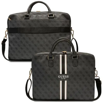 Produktbild von Guess Polyurethan4G Printed Stripes Computer Bag 15/16" Schwarz Handyhlle Schutzhlle