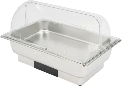 Produktbild von Gewerblicher Speisenwärmer - Elektrischer Buffetwärmer - LED-Touch-Bedienung - Einstellbare Temperatur - Für Restaurant Hotel Catering - Silber