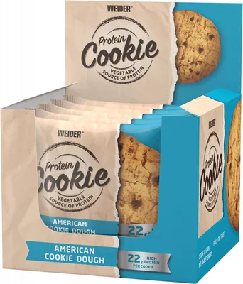 Produktbild von Weider Protein Cookies (12x90g) American Cookie Dough - Funktionelle Lebensmittel - Eiweiß-Snacks