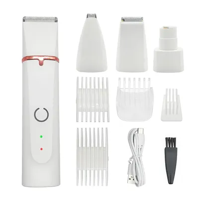 Produktbild von Wiederaufladbarer Tierhaarschneider 4-in-1, Hund & Katzen Haarschneider, Pfotentrimmer, Leise Profi Schermaschine